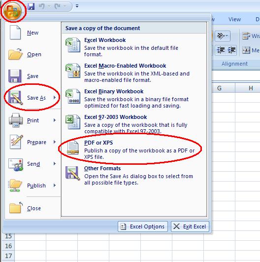 Save Office 2007 Documents As PDFs