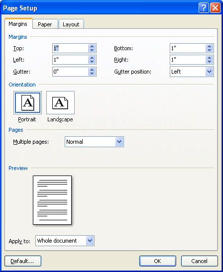 Microsoft Word 2007 Default Document Template